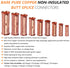 30 PCS 6 Gauge Butt Splice Connectors, 6 AWG Non-Insulated Copper Butt Splice Wire Connector with Heat Shrink