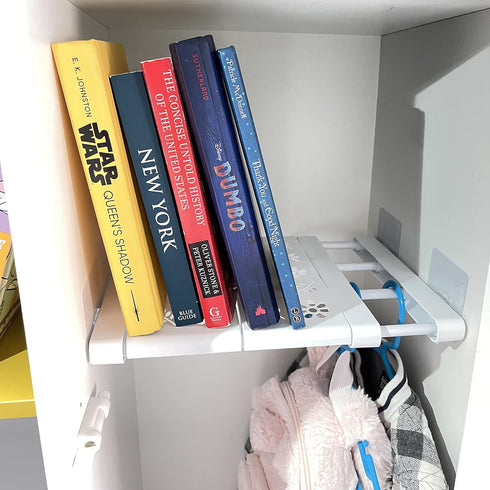 School Locker Shelf Organizer, Locker Shelf for School Locker Organizer Shelf for Small Lockers, Locker Accessories for Work, Locker Shelves for Lockers (2, 9.5''W/(10.25''-15.75'') L)