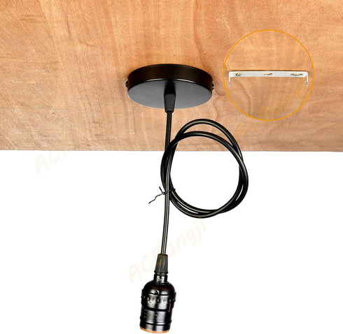 6 Packs 3.6 Bulb, 6Mini E26 ACBungji FT Pendant Light Kit for Edison Hanging Lighting Fixture DIY with Industrial