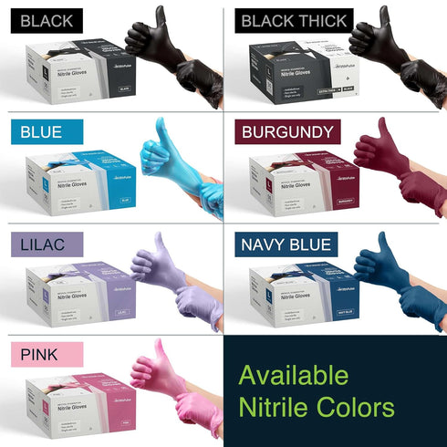 200 Count 3 Lilac Nitrile Disposable Gloves - - Mil Nitrile Gloves X Small - Powder and Latex Free Rubber Gloves