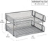Mind Reader Stackable Paper Tray, 2 Pcs., Metal Mesh Desktop Organizer for File Storage, Office