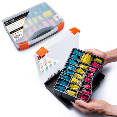 Wirefy Heat Shrink Wire Connectors Kit - Resistant Electrical Connectors - Automotive Butt Connectors - Insulated Ring,