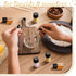 200 2 ml Lallisa Pcs Glass Vials with Screw Black Caps Plastic Stoppers, Leak-proof Clear Small Sample Vials Bulk