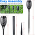 6 Pack, Solar Lights Outdoor Solar Torch Light with Flickering Flame, Waterproof Outdoor Lighting Solar Powered Pathway