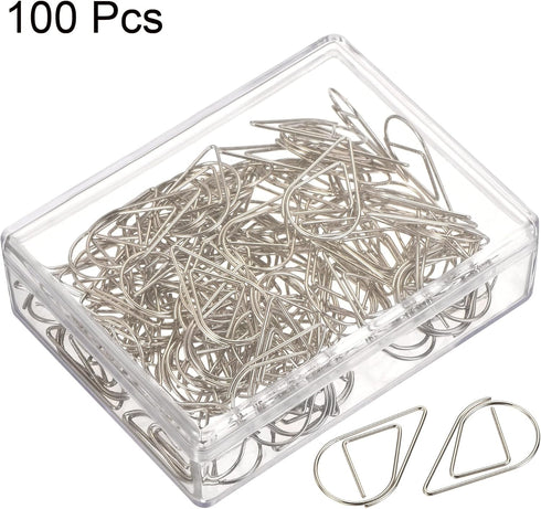 MECCANIXITY 100 Pack Drop-Shaped Cute Decorative Paper Clips with Box for Office Organization