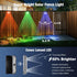 2 Pack Peasur Solar Fence Lights Outdoor RGB, Step Light Solar Powered, Waterproof LED Deck Lights for Stairs Railing