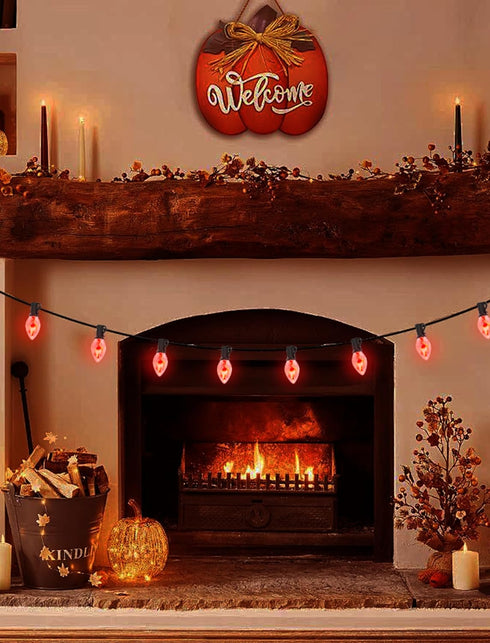 Xingzd 25 Pack Bulbs C7 1W Bulbs, E12 Bulbs Christmas Flickering Flame Light Replacement, Clear Flicker Flame Candle