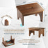 Wooden Step Stool, 9in Heavy Duty Portable Nonslip Step Stool with 550 Load Capacity for Home
