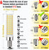 ALIDE E12 100w Bulbs C7,5000K White,1200lm T6 10W E12 Bulbs Lamp,Non-dimmable,0.73x 3.15inch,5 Pack LED Candelabra