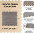 24sqft Foam Floor Tiles - Wood Grain Interlocking Foam Tiles with Border - Soft Play Mat Playroom or Gym Flooring