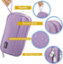 Big Capacity Pencil Case, Durable 3 Compartment Pen Pouch, Portable Zipper Stationery Organizer for Kids, Teens, Adults