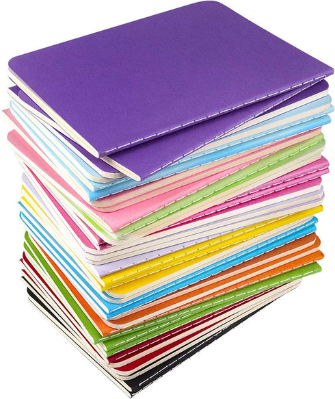 Gwybkq Small Blank Notepads Bulk, 36 Pack Mini Pocket Notebooks, Colorful Cover Notebooks for Kids, 3.5 x 5.5 Inches,