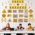 Outus 47 Pcs Construction Bulletin Board Set, Construction Theme Cutouts for Classroom Decorations