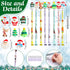 KIMOBER 24PCS Christmas Pencils,Xmas Multi Point Stackable Push Pencil with Santa Christmas Tree Snowman Elk for Kids Christmas Goodie Bag Fillers by KIMOBER
