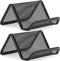 MaxGear Mesh Business Card Holder for Desk, Black Metal Stand with 50 Cards, 2 Pack