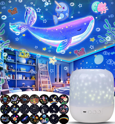 LytRdIt 21 Sets of Films, Kids Night Light Projector, Projector Night Light for