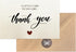 Papierville 50 Embossed Thank You Cards with Envelopes & Stickers Ivory Folded Notecards