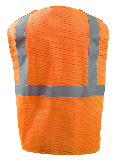 OccuNomix unisex adult Class 2 Mesh / 5pt Breakaway Hook & Loop safety vests, Orange, Small US