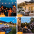 Lights50FT 27 Bulbs (2 Spare)ST38 Dimmable 2700K ZOTOYI Outdoor String Patio Lights with Vintage Edison Waterproof