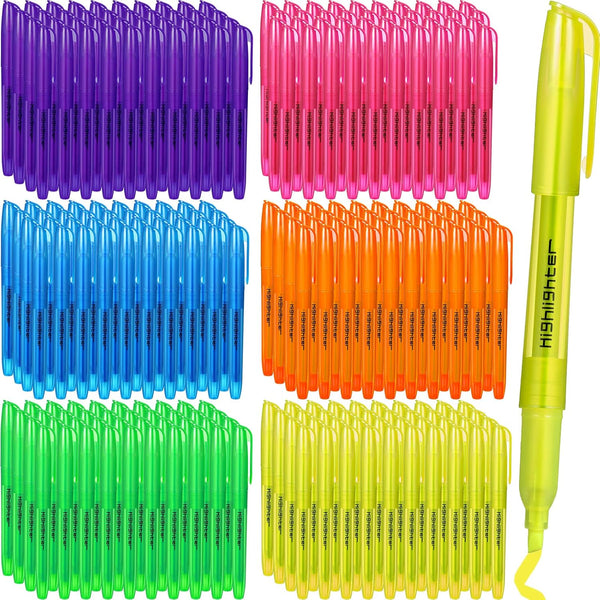 Thenshop 240 Pcs Highlighter Bulk, Assorted Colors, Chisel Tip Highlighter Pens for Office Classroom Supplies