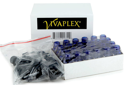 Vivaplex, 24 Cobalt Blue 10 ml Glass Bottles with Glass Eye Droppers
