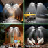 INXPHY 1200LM 144LED 5 4-Leaf 120 IP65 Solar Shed Light, Motion Sensor Pendant Light, Lighting Modes Remote Control
