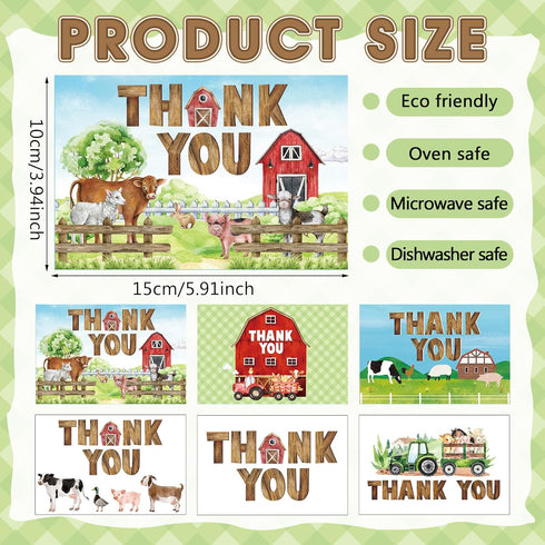 Motiskyy 24 4H 4H, Pcs Thank You Cards with Envelopes Bulk Blank Thank You Cards Inspirations Gifts for FFA(Farm)