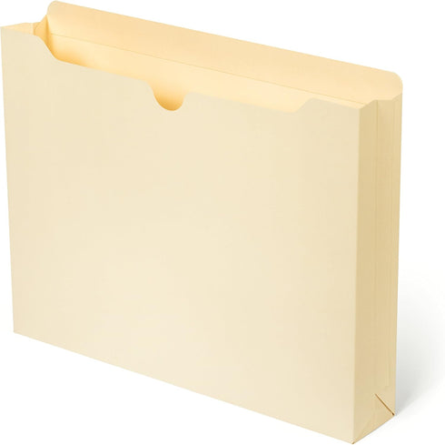 Blue Summit Supplies 2 Inch Manila File Jacket, 50 Folders, Heavy Duty 2 Inch Expansion Pocket, Letter Size