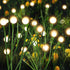 Firefly Lights Solar Outdoor Green Stem Twinkle Swaying Garden Lights with Leaves for Yard Patio Pathway Decor
