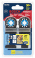 BOSCH OSL002C 2-Piece Mixed Set 3/4 in. & 1-1/4 in. Starlock Oscillating Multi Tool Metal & More Carbide Extreme Plunge Cut Blades for Cutting Iron Bar, Metal, Wood with Nails, Drywall and Tile
