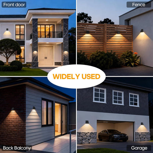 IP65 2 30H -2 Pack Solar Wall Light Outdoor, Radar Motion Sensor Lights Dawn Lighting Wall Sconce Waterproof Solar