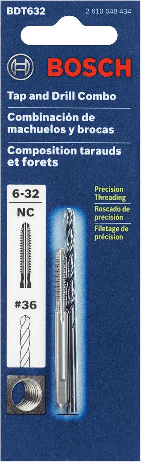 Bosch BDT632 Plug Tap and No. 36 Drill Bit Combo Set - 6-32
