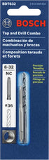 Bosch BDT632 Plug Tap and No. 36 Drill Bit Combo Set - 6-32