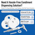 Carlisle FoodService Products Universal Condiment Pump/Dispenser Kit with 5 Lids, White