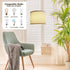 KUAUGST 15 Plug in Pendant Light, FT Hanging Lamp with Plug in Cord, On/Off Switch, Pendant Lighting with Fabric Shade