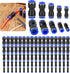 100 Pcs Quick Connect Air Hose Fittings Kit, 5/32" to 1/2" Inch Push Connectors for 4-12 mm OD Tube