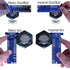 Heavy Hex Gauge Pocket Tool for Nut & Bolt Size Measurement, High Temp, Durable Metal, Laser Engraved