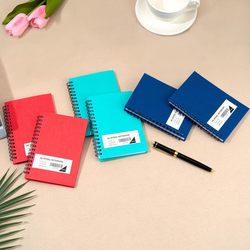 FLYING EAGLE Premium 4x6 Small Spiral Notebook, 6 Pack, A6 Mini Journal, 468 Pages, 3 Color