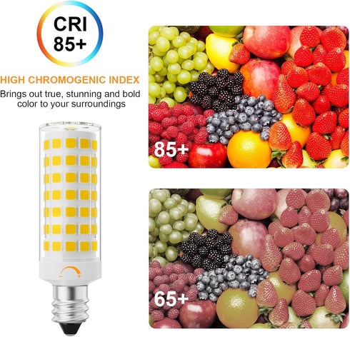 E11 Bulb Dimmable,JDE11 120V 75W Bulbs Equivalent,T3 T4 E11 Bulb,4000K White,7W 750LM E11 Lighting,4 Pack LED Halogen