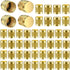 50 Pcs 1/4" Flare Cap, Round Brass with Neoprene O Ring Seal for Plumbing and HVAC