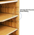 SONGMICS Bamboo File Organizer Paper Sorter with 5 Adjustable Shelves, Top Storage Compartments, Natural UOFS44Y