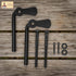 Set 2 Mystic Colonial Medieval Hand-Forged Iron Shutter Dogs of Heavy Duty Functional Window Shutter Holdbacks | Rustic