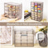 Desk Storage Organizer with 12 Mini Drawers - Clear Desktop Craft Drawer Cabinet for Makeup and Office Supplies