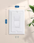 DEWENWILS 4 Pack Metal Outlet Covers, Classic White Finish Light Switch Cover Plates for Electrical Outlets