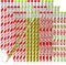 Whaline 100Pcs Christmas Candy Cane Writing Pencils with Erasers, Red Green Wood Xmas Winter Stationery Gift, 4 Styles