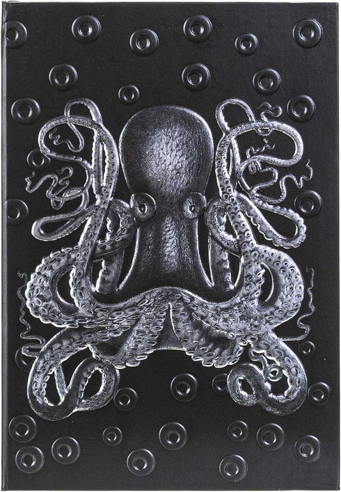 Ebros Gift Fantasy Necromancy Alchemy Kraken Sea Monster Titan Octopus Skull Journal Embossed Blank Page Hardcover Journal Book with Bookmarking Ribbon 8.25"x5.75"
