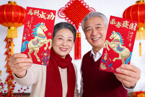 Temogole 2026,Heavy 6 24Pcs Chinese New Year Red Envelopes Horse,Hongbao Duty Lucky Money Pockets Of Chinese Lunar