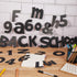 Colarr 216 Pcs Glitter Bulletin Board Letters, Black 4 Inch Alphabet, Numbers, Punctuation Cutouts with Adhesive Dots