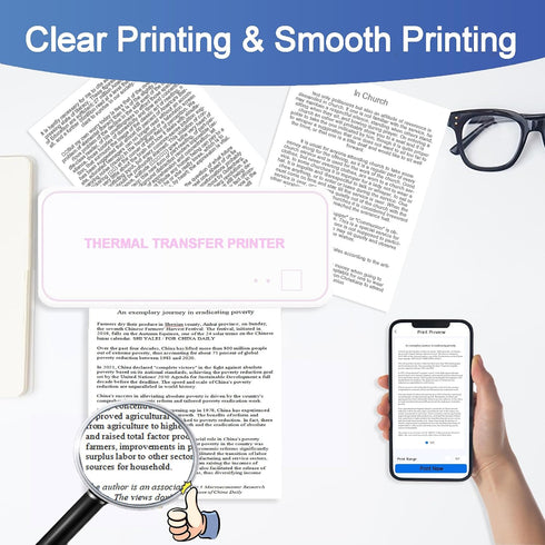 Potanro A4 8.3''x11'' (3 Thermal Printer Paper Printing Paper Quick-dry Printing Paper Quick-dry Multipurpose