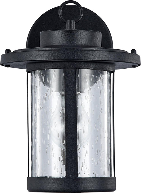 1 10" Transitional Light Black Outdoor Wall Sconce Height
